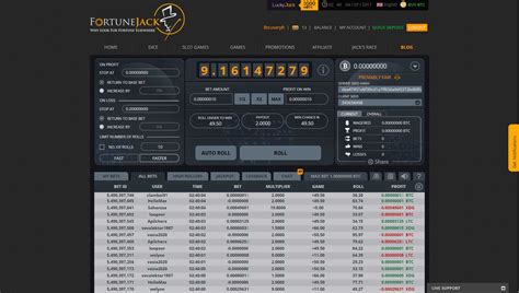 FortuneJack – Enjoy Bitcoin Dice Game with 1.